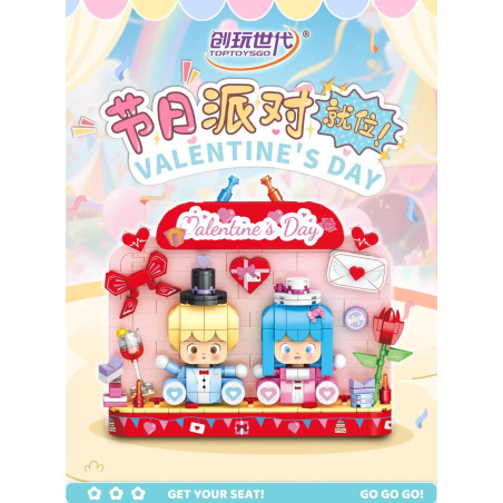 toy generation 36091 Xếp hình lắp ráp ghép mô hình Bữa tiệc chủ đề ngày lễ tình nhân