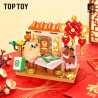 TOP TOY TC2625 Xếp hình lắp ráp ghép mô hình Chú gấu nhỏ: Hộp mù tự khắc 6 phong cách: Tất cả cùng một lúc, Cậu bé thu thập của cải, Sư tử đến xung quanh, Lợn may mắn Naji, Thần chim sẻ ở đây, May mắn thăng cấp