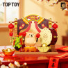 TOP TOY TC2625 Xếp hình lắp ráp ghép mô hình Chú gấu nhỏ: Hộp mù tự khắc 6 phong cách: Tất cả cùng một lúc, Cậu bé thu thập của cải, Sư tử đến xung quanh, Lợn may mắn Naji, Thần chim sẻ ở đây, May mắn thăng cấp
