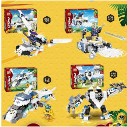 PRCK 61101 Xếp hình lắp ráp ghép mô hình Mecha chiến binh Titan 4 trong 1