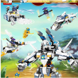 PRCK 61101 Xếp hình lắp ráp ghép mô hình Mecha chiến binh Titan 4 trong 1