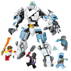 PRCK 61080 Xếp hình lắp ráp ghép mô hình Mecha chiến binh Titan 4 trong 1