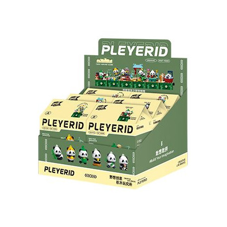 Pleyerid M38-P8099 Panda Xếp hình lắp ráp ghép mô hình 6 loại gấu trúc vui nhộn: gấu nhỏ vui tươi, gấu dễ thương nấu ăn, gấu ngốc nghếch chơi mực, gấu lười uống trà, gấu lười trèo tre và gấu càu nhàu đang tắm.