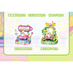 Mixue Ice City XWZB-25228 Xếp hình lắp ráp ghép mô hình Mixue Ice City Snow King Flower Paradise: Rainbow Spin Cup