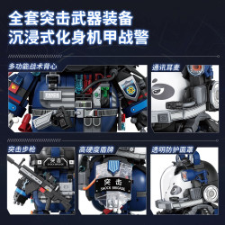 Sekensha 531000 Strike Panda Xếp hình lắp ráp ghép mô hình Tấn công Panda MechaCop 004