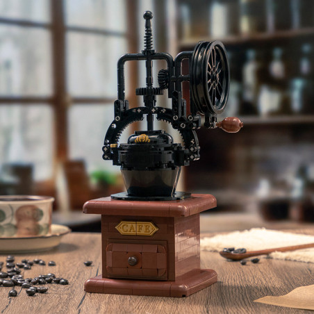 Pantasy 85053 Coffee Grinder Xếp hình lắp ráp ghép mô hình Bộ sưu tập Retro: Máy xay cà phê bánh đà lớn cổ điển