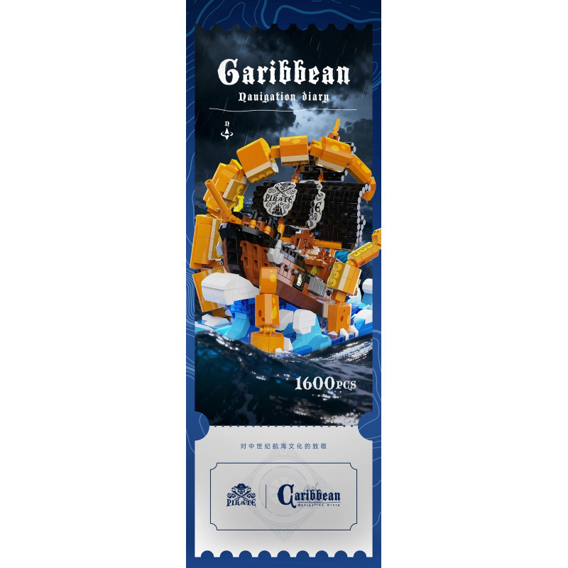 MOYU BLOCK MY97092 Garibbean Navigation Diary Xếp hình lắp ráp ghép mô hình Nhật ký hành trình Caribbean