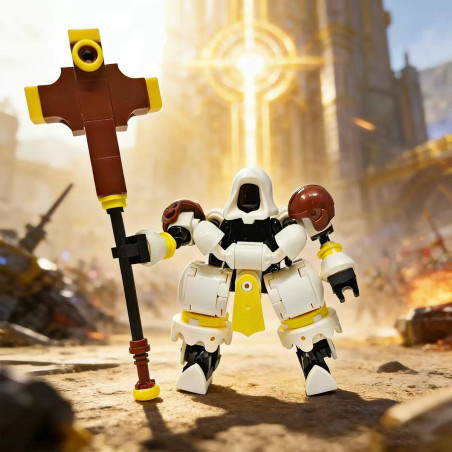 Onebrick OB-1003 Xếp hình lắp ráp ghép mô hình Linh mục Vatican phát sáng Mecha nhỏ