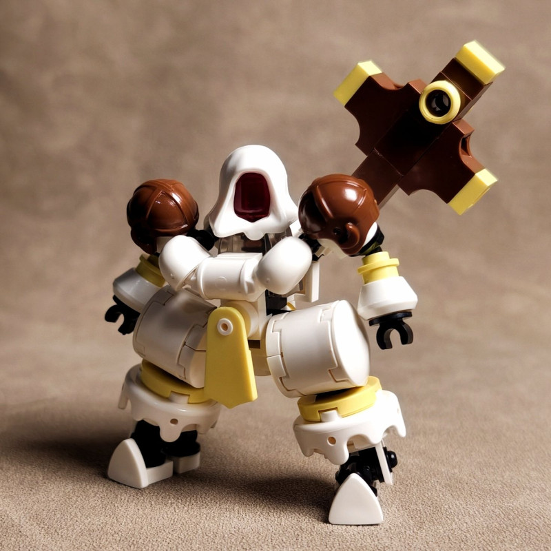 Onebrick OB-1003 Xếp hình lắp ráp ghép mô hình Linh mục Vatican phát sáng Mecha nhỏ
