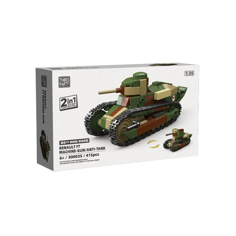 ThirdParty 300035 Renault FT Machine-Gun   Anti-Tank Xếp hình lắp ráp ghép mô hình Loại súng máy Renault FT, loại chống tăng Renault FT 1:35