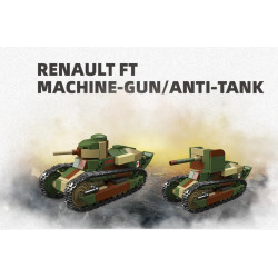 ThirdParty 300035 Renault FT Machine-Gun   Anti-Tank Xếp hình lắp ráp ghép mô hình Loại súng máy Renault FT, loại chống tăng Renault FT 1:35