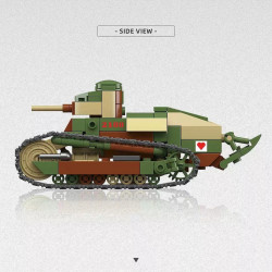 ThirdParty 300035 Renault FT Machine-Gun   Anti-Tank Xếp hình lắp ráp ghép mô hình Loại súng máy Renault FT, loại chống tăng Renault FT 1:35