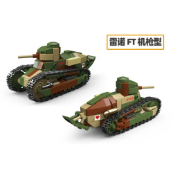 ThirdParty 300035 Renault FT Machine-Gun   Anti-Tank Xếp hình lắp ráp ghép mô hình Loại súng máy Renault FT, loại chống tăng Renault FT 1:35