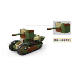 ThirdParty 300035 Renault FT Machine-Gun   Anti-Tank Xếp hình lắp ráp ghép mô hình Loại súng máy Renault FT, loại chống tăng Renault FT 1:35