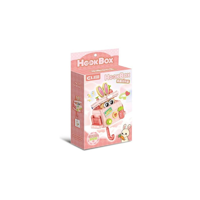 toy generation 36120 HookBox Xếp hình lắp ráp ghép mô hình Hộp móc xinh xắn: Móc máy hình chú thỏ