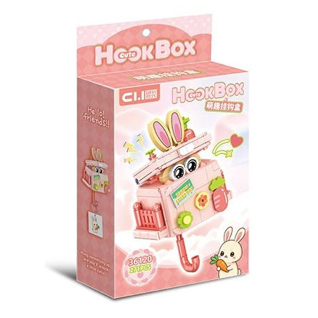 toy generation 36120 HookBox Xếp hình lắp ráp ghép mô hình Hộp móc xinh xắn: Móc máy hình chú thỏ