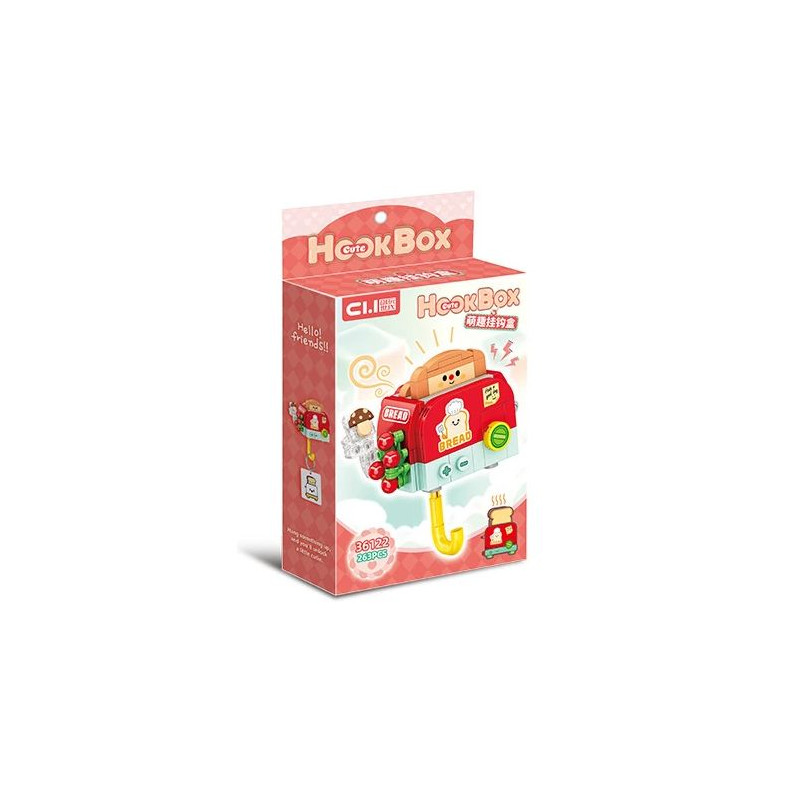 toy generation 36122 HookBox Xếp hình lắp ráp ghép mô hình Hộp móc dễ thương: móc máy làm bánh mì