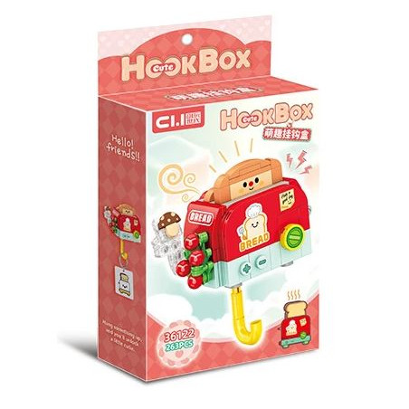 toy generation 36122 HookBox Xếp hình lắp ráp ghép mô hình Hộp móc dễ thương: móc máy làm bánh mì
