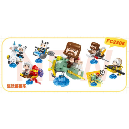 Forange FC2306 Xếp hình lắp ráp ghép mô hình Mini World: Fun Shake 6 mô hình