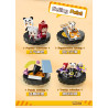 Forange FC2308 Xếp hình lắp ráp ghép mô hình Thế giới nhỏ: 6 ô tô kéo thú vị: Xe bốn bánh hoang dã, mui trần Meow Meow, lốc xoáy bất khả chiến bại, huyền thoại chiến binh sói, mui trần, công thức