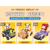 Forange FC2308 Xếp hình lắp ráp ghép mô hình Thế giới nhỏ: 6 ô tô kéo thú vị: Xe bốn bánh hoang dã, mui trần Meow Meow, lốc xoáy bất khả chiến bại, huyền thoại chiến binh sói, mui trần, công thức
