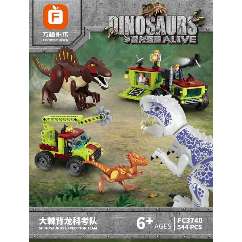 Forange FC3740 Xếp hình lắp ráp ghép mô hình Đội thám hiểm khoa học Spinosaurus vĩ đại