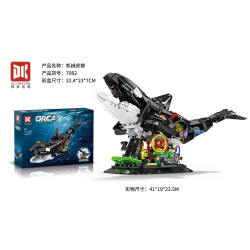 DK 7082 Orca Xếp hình lắp ráp ghép mô hình Cá voi sát thủ cơ khí