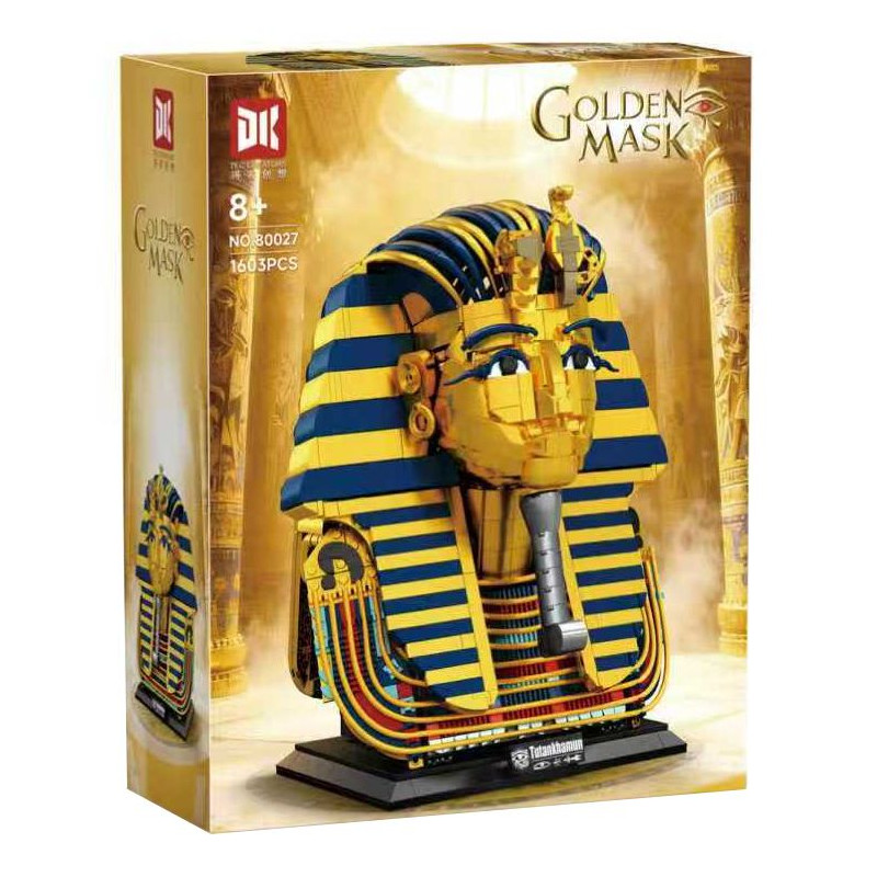 DK 80027 Xếp hình lắp ráp ghép mô hình Mặt nạ vàng của pharaoh Ai Cập Tutankhamun