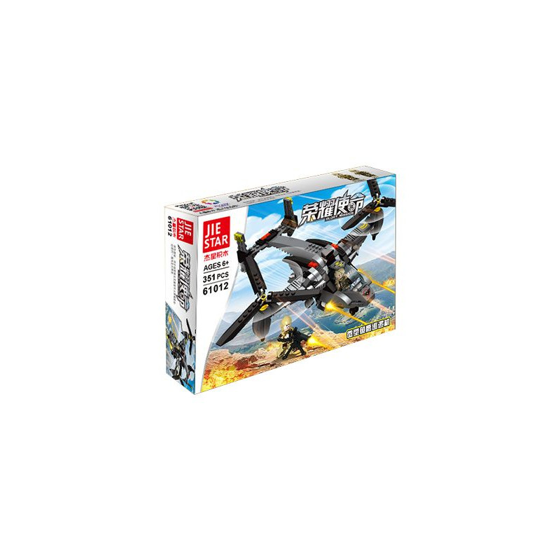 JIESTAR 61012 Xếp hình lắp ráp ghép mô hình Sứ mệnh vinh quang: Máy bay tuần tra Osprey thu nhỏ