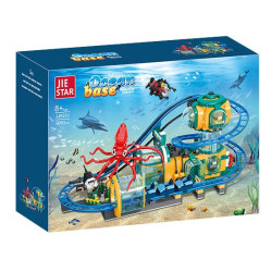 JIESTAR JJ9251 Ocean Base Xếp hình lắp ráp ghép mô hình Tàu lượn siêu tốc Ocean Base