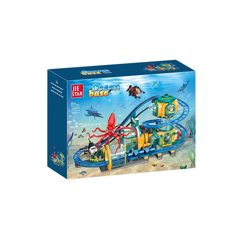 JIESTAR JJ9251 Ocean Base Xếp hình lắp ráp ghép mô hình Tàu lượn siêu tốc Ocean Base