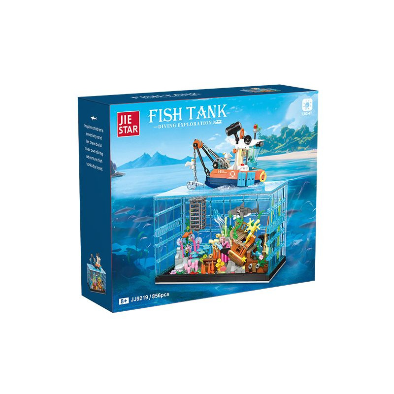 JIESTAR JJ9219 Fish Tank Diving Exploration Xếp hình lắp ráp ghép mô hình Lặn bể cá phiêu lưu