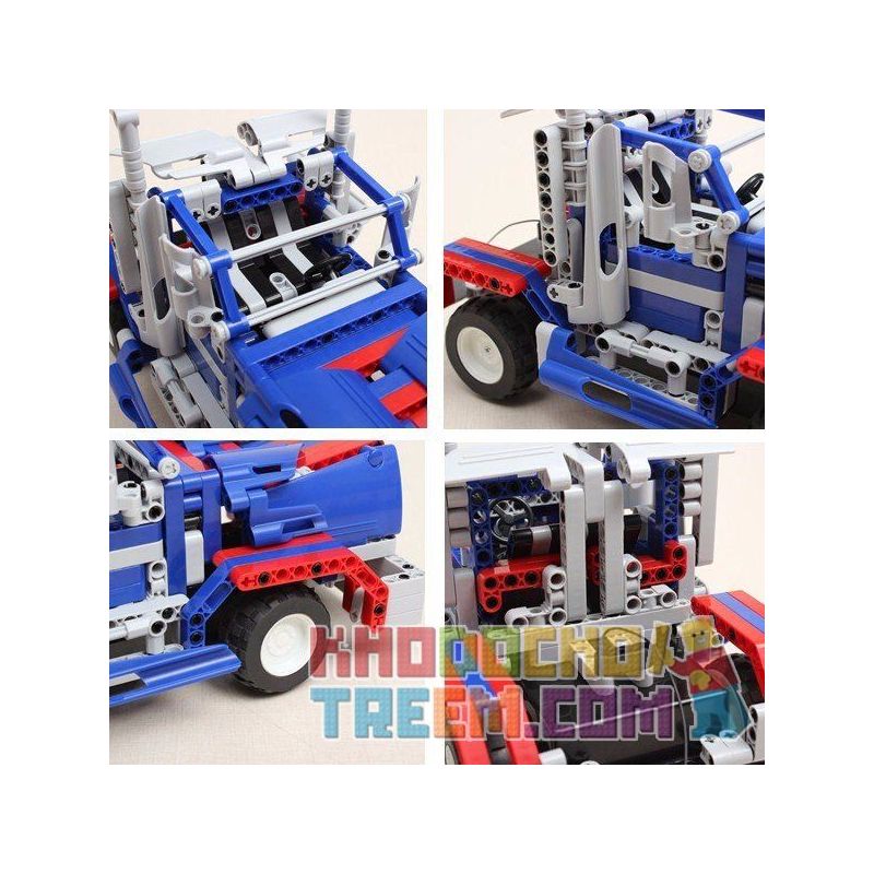 QIHUI 8006 non  XE ĐẦU KÉO XANH BIỂN bộ đồ chơi xếp lắp ráp ghép mô hình  STARRY SKY Kỹ Thuật Công Nghệ Cao Mô Hình Phương Tiện 448 khối