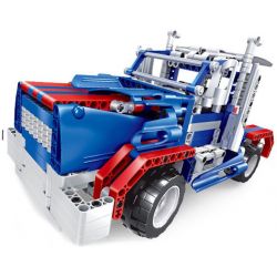 QIHUI 8006 non  XE ĐẦU KÉO XANH BIỂN bộ đồ chơi xếp lắp ráp ghép mô hình  STARRY SKY Kỹ Thuật Công Nghệ Cao Mô Hình Phương Tiện 448 khối