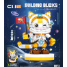 toy generation 8873 Xếp hình lắp ráp ghép mô hình Mô hình đọc giọng nói của Space Cat