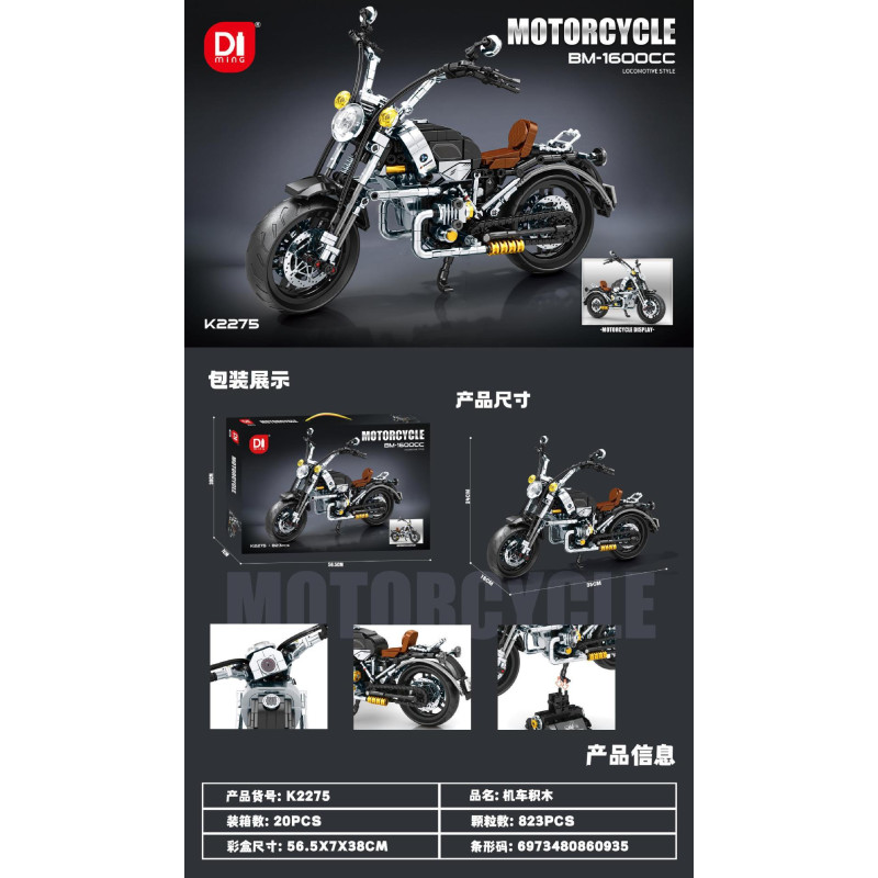 minGDi LEIBAO K2275 Xếp hình lắp ráp ghép mô hình xe máy BM-1600CC