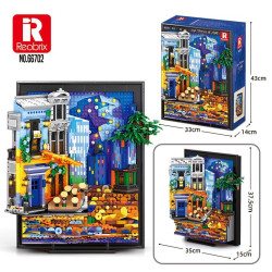 Reobrix 66702 Xếp hình lắp ráp ghép mô hình Quán cà phê đêm