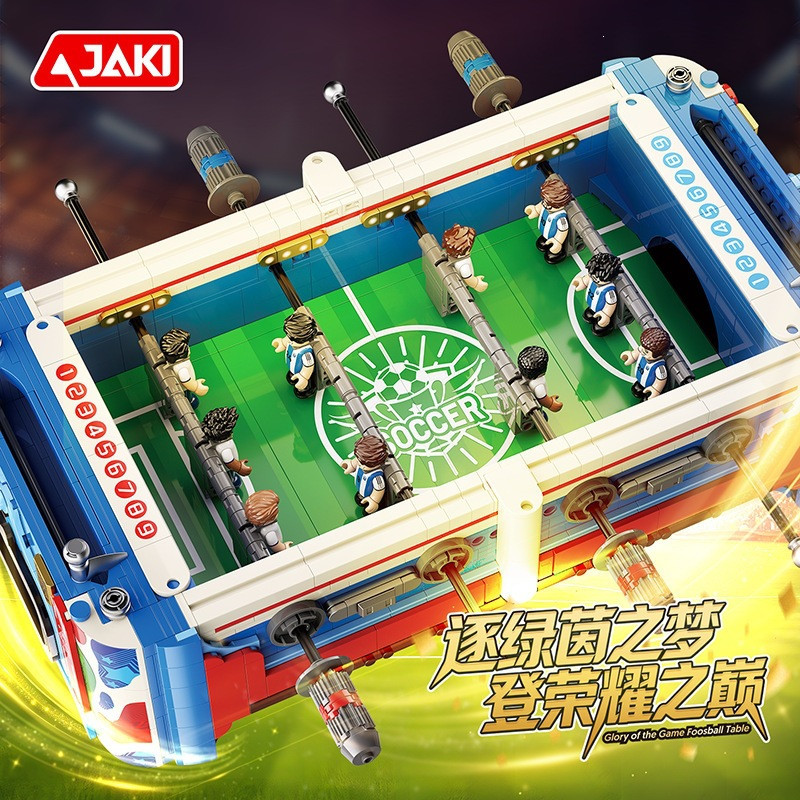 JAKI KJ058 Glory of the Game Foosball Table Xếp hình lắp ráp ghép mô hình Máy bóng đá vinh quang