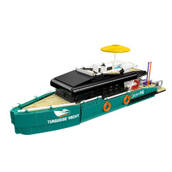 MouldKing 10197 Turquoise Yachts Xếp hình lắp ráp ghép mô hình du thuyền màu ngọc lam