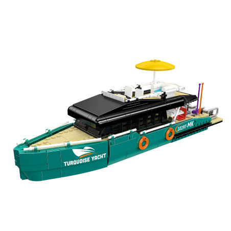 MouldKing 10197 Turquoise Yachts Xếp hình lắp ráp ghép mô hình du thuyền màu ngọc lam