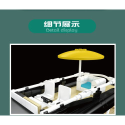 MouldKing 10197 Turquoise Yachts Xếp hình lắp ráp ghép mô hình du thuyền màu ngọc lam