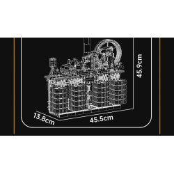 MouldKing 10180 Steampunk Cube Clock Xếp hình lắp ráp ghép mô hình Đồng hồ khối Rubik Steampunk