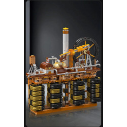 MouldKing 10180 Steampunk Cube Clock Xếp hình lắp ráp ghép mô hình Đồng hồ khối Rubik Steampunk