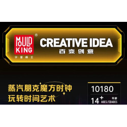 MouldKing 10180 Steampunk Cube Clock Xếp hình lắp ráp ghép mô hình Đồng hồ khối Rubik Steampunk