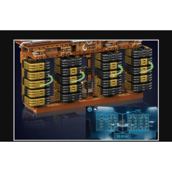 MouldKing 10180 Steampunk Cube Clock Xếp hình lắp ráp ghép mô hình Đồng hồ khối Rubik Steampunk