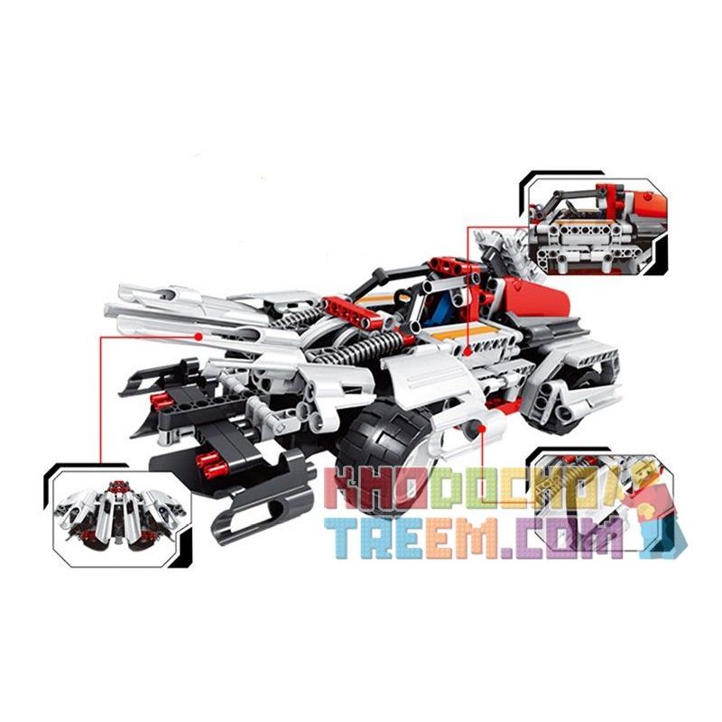 QIHUI 8009 non  CỖ XE LƯỠI ĐAO bộ đồ chơi xếp lắp ráp ghép mô hình  SHADOW SABER Kỹ Thuật Công Nghệ Cao Mô Hình Phương Tiện 408 khối