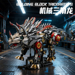 Beautiful and 13105 Xếp hình lắp ráp ghép mô hình Triceratops cơ khí