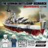 KAZI GBL BOZHI KY82072 Xếp hình lắp ráp ghép mô hình Thiết giáp hạm Đức Bismarck