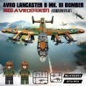 KAZI GBL BOZHI KY82073 Xếp hình lắp ráp ghép mô hình Máy bay ném bom chiến lược AVRO Lancaster của Anh Avro