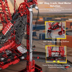 Reobrix 22028 Super Large Land-Based Ring Crane Xếp hình lắp ráp ghép mô hình Máy nâng hạng nặng SK6000 cực lớn 1:80
